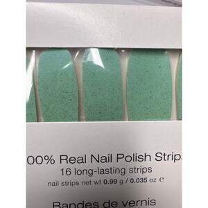 NWT Color Street “Tranquil Waters” Turquoise Tone Iridescent Flakes Strips